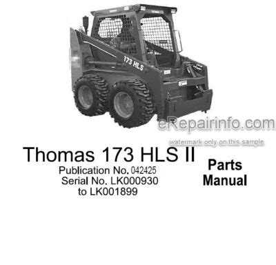 01 thomas skid steer|thomas 173 skid steer parts.